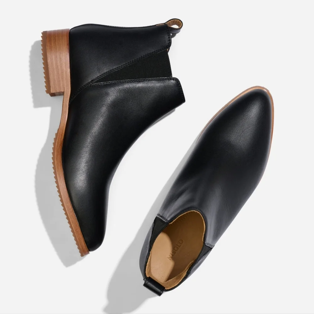 🎉 SALE 🎉 NIB Nisolo Classic Chelsea Black Leather Ankle Boots
